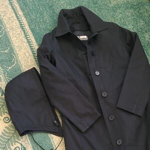 Vintage London Grey Women's Black Coat Sz M